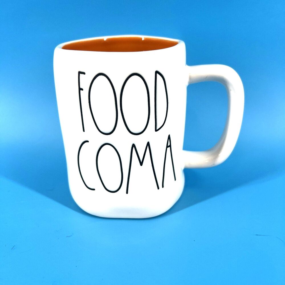 Food Coma Coffee Mug Large (18 Fluid Ounces) Raw Dunn By Magenta Thanksgiving